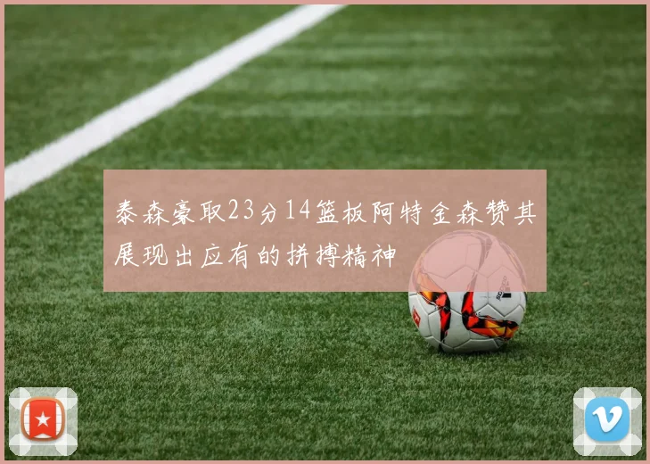 泰森豪取23分14篮板阿特金森赞其展现出应有的拼搏精神